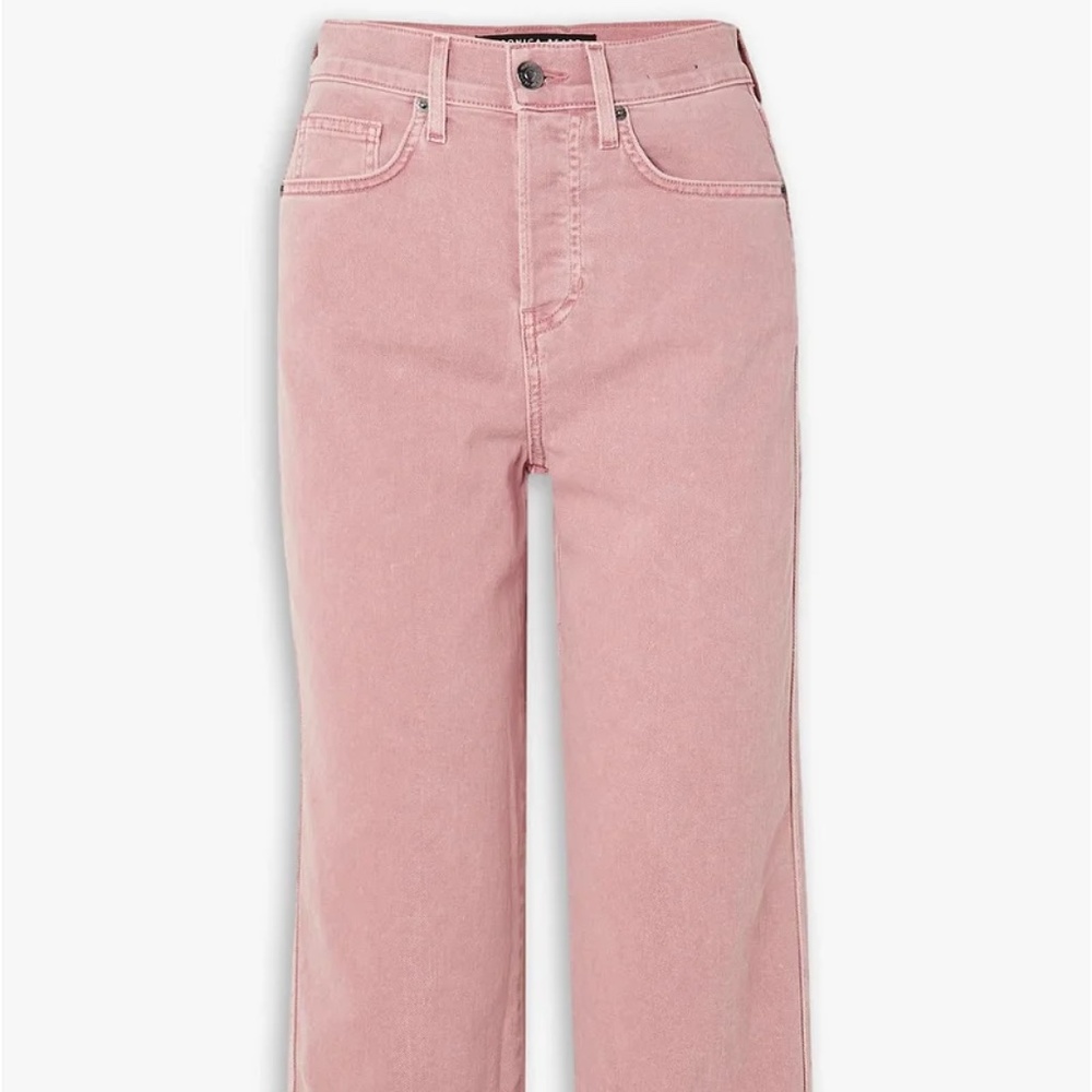 Veronica Beard Pink Cropped Ankle Jeans